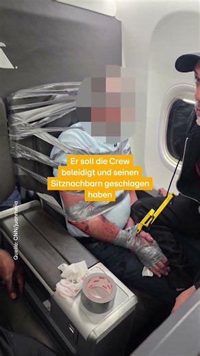 Während dieses Flugs musste ein Passagier fixiert werden ✈️