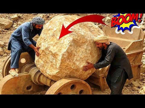 Playing With GIANT Stones! Massive Rock Crushing Operation | Extreme Heavy Machinery Action 4K.
