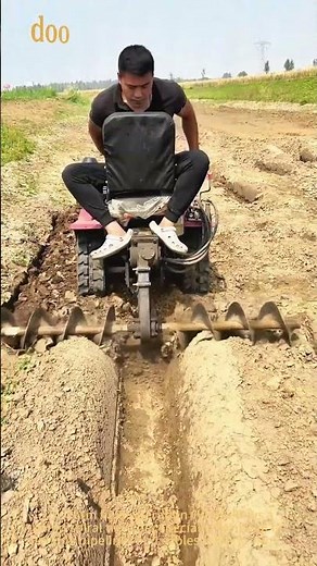 Ride-On Horizontal Auger Trencher, Farm Underground Pipeline Trench Digging Equipment