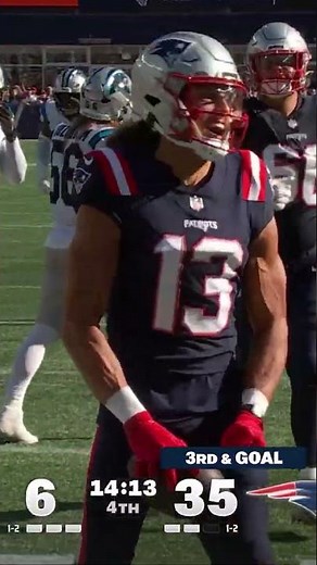 Mack Hollins catches a pass from Drake Maye for a TD 🏈 📺: FOX