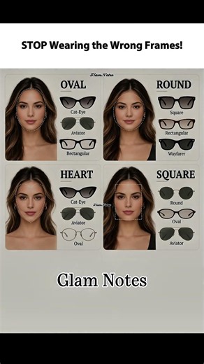 How to Choose the Right Glasses for Your Face Shape | Complete Guide ✨ #EyewearGuide #ootdfashion