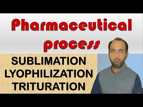 SUBLIMATION || LYOPHILIZATION || TRITURATION ||Pharmaceutical process || freeze drying