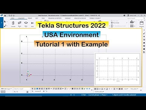 Tekla Structures 2022 USA Environment Tutorial 1 with Example