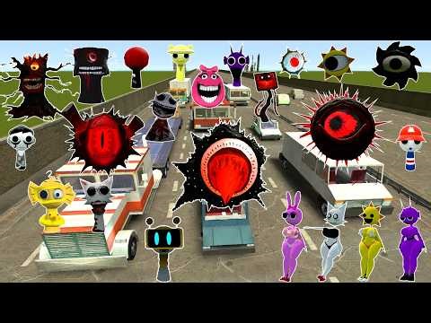 DESTROY SPRUNKI MR SUN MOON TREE FUN COMPUTER ALL PHASE SPARTAN KICKING in FREEWAY GMod
