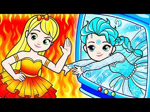 💖Paper DIY💖 Elsa & Rapunzel’s Adventure in the Magical Fairy Tale World - Barbie's New Home Handmade