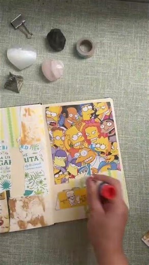 No Scissors Junk Journal Spread Challenge #creativejournaling #junkjournal