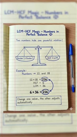 LCM–HCF Magic 🔥 | Do Numbers Ka Perfect Balance | Maths Trick Explained #gomath #mathproblems