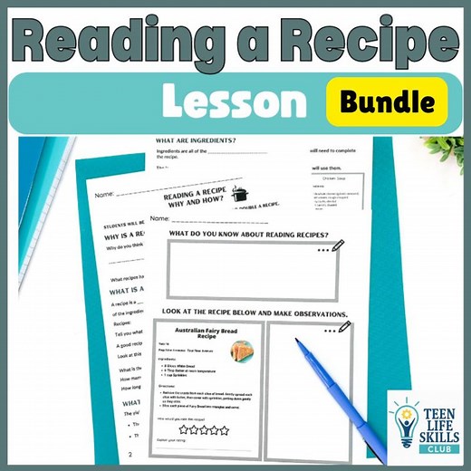 Reading a Recipe Lesson Bundle – Culinary Arts, Life Skills - Etsy Canada