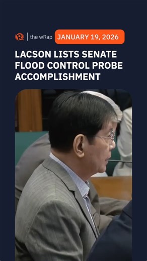 Senate blue ribbon committee chair Ping Lacson addresses criticisms that investigations into flood control corruption has not led to substantial results. This, as the panel resumes its hearing on Monday, January 16. Full story: https://www.rappler.com/philippines/lacson-senate-flood-control-corruption-probe-accomplishments-january-2026/ | Rappler