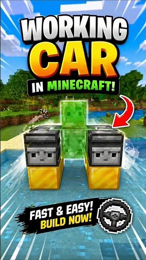 Working Car in Minecraft 🚗 | Real Moving Car Tutorial!