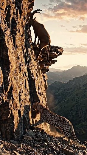 “Ibex vs Leopard | Extreme Mountain Climb Challenge | Nature’s Impossible Escape”