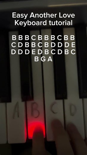 Another Love easy keyboard tutorial