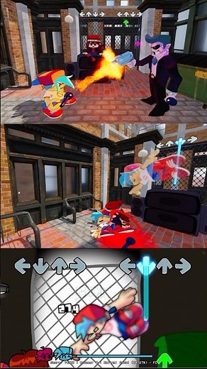 Vs Dad, Bf Die 2D Vs 3D - Goodbye world FNF Mobiles Mod