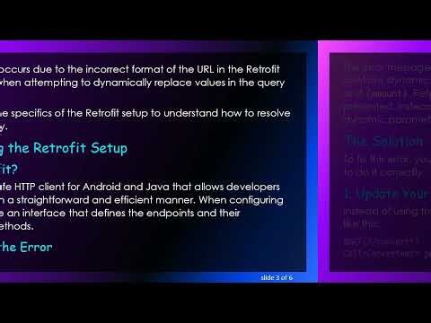 Resolving the IllegalArgumentException in Retrofit Queries