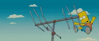 Bart falls down the roof on Make a GIF