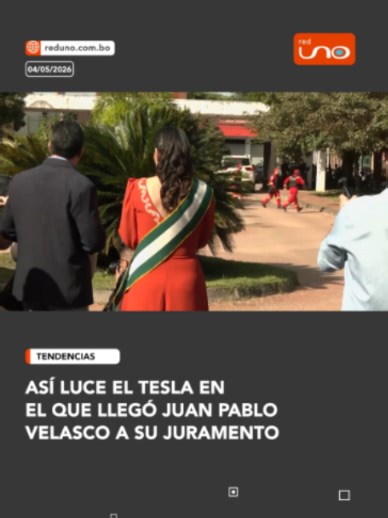 Así fue el arribo de Juan Pablo Velasco a su acto de juramento, a bordo de un vehículo Tesla que no pasó desapercibido. ▶️ Más información en www.reduno.com.bo #redunobolivia #RedUnoDigital #Notivisión
