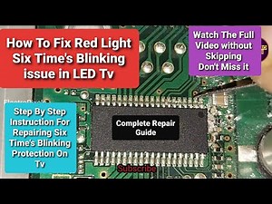 How To Fix 6 Times blinking on SONY LED TV|Six time Redlight Blinking Solution|KLV32R412B|LED|Repair