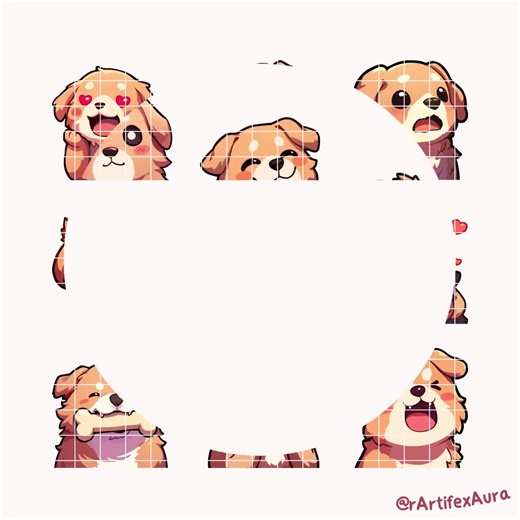 23 Twitch Emotes Dog - Twitch Discord Emotes Doggy; Kawaii Clipart Dog; Sticker, Decoration; Emote Pack, Set, Bundle; Golden Retriever Pup - Etsy