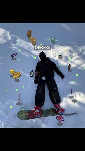 zhuchka 👿 on Instagram: "dropped my stuff #snowboarding #snowboard #skiing #minecraft"