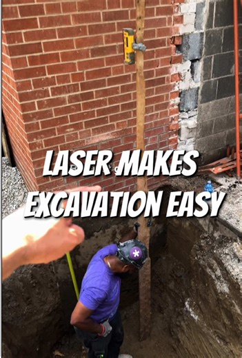 The spectra laser makes easy work digging for this footing! Spectra gl412n @Del Grande Homes