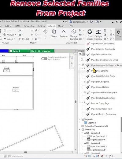 Remove Selected Families Instantly in Revit | PyRevit Cleanup Hack #shorts #ytshorts #PyRevit