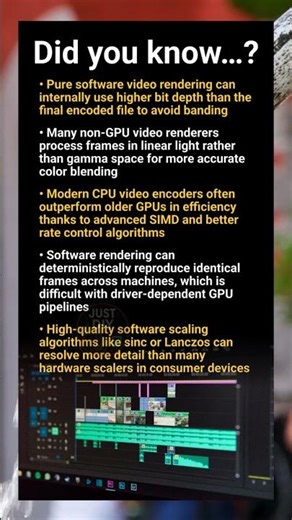 Software video rendering insights: CPU paths, precision, color and hidden bottlenecks