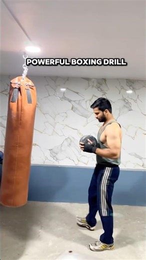 Powerful Boxing Drill for Explosive Punch Power 💥 Heavy Bag Workout #fightprep #boxing #motivation