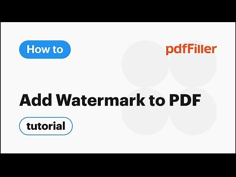 How to Add a Watermark, Date, and Page Numbers to a Document with pdfFiller