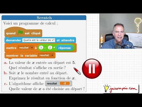 Exercice ♦ Algorithme et calcul • Programme de calcul & Scratch ♦ Troisième