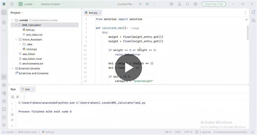 #aicte #oibsip #bmicalculator #pythonproject #oasisinfobyte #internshipexperience #learningbydoing | Dhanalakshmi N