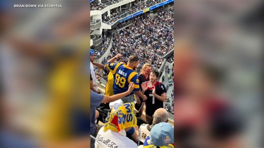 Video shows Texans fan bloodied after brawl with Rams fans at SoFi Stadium
