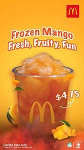 Introducing the new Mango Frozen Drink — fresh, fruity, and bursting with tropical flavour 🥭❄️ ✨ Just launched and here for a limited time only! 🔥 Don’t miss your taste of summer — only at McDonald’s. | McDonald's Fiji