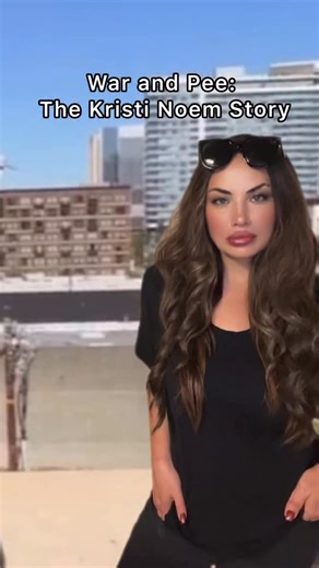 Kristi Noem in Portland, the imaginary war zone. #portland #kristinoem #parody #politicalsatire #politicalcomedy #politicalhumor #ice #lies | Mermaidmamamaggie