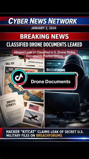 A threat actor using the alias kitcat claims to have released highly classified U.S. military documents detailing covert drone operations on an underground hacking forum. The leaked materials allegedly include strike targeting data, kill lists, geolocation watchlists, and civilian casualty assessments. The documents were posted on BreachForums, a platform known for hosting sensitive leaked data. U.S. authorities have not confirmed the authenticity of the files, but if verified, the incident coul