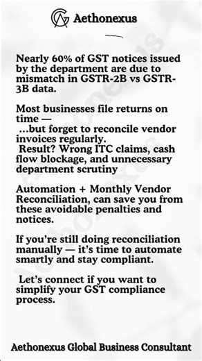 Automate GSTR-2B vs 3B reconciliation