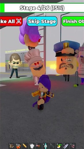 rumi escape BIG HEAD COP ESCAPE #roblox #shorts #policetycoon