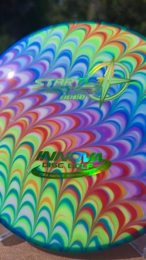 Rainbow LazyWave dye on a Star TL3 from Innova Discs #discgolf #discdyes #discdye #art #innovadiscs | Dyes By Redd