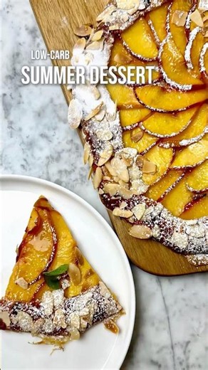 Low-Carb Peach Galette 🍑 Easy Summer Dessert