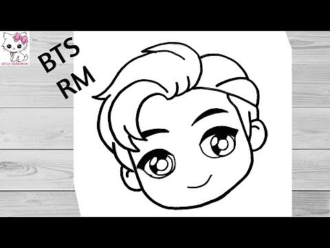 BTS drawing | How to Draw RM from TinyTAN BTS Step by Step | BTS RM | Bts RM drawing
