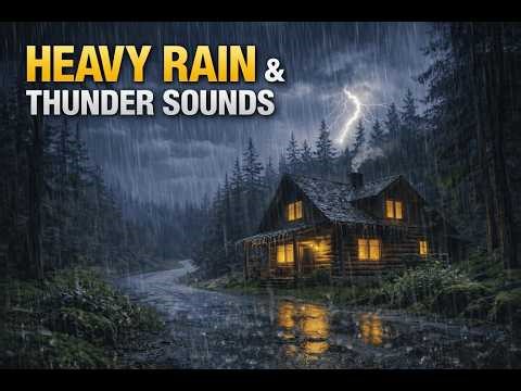 Heavy Rainstorm Sounds for Sleep in 5 Minutes | Relaxing Thunder Rain Ambience