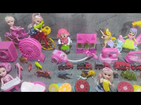 #New Barbie Doll Putul Barbie Challa Room Cleaner Washing Machine Lone Food Mini Gadi