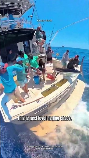 INSANE BOAT ATTACK! Marlin Jumps Into Fishing Boat #fishing #marlin #monsterfish