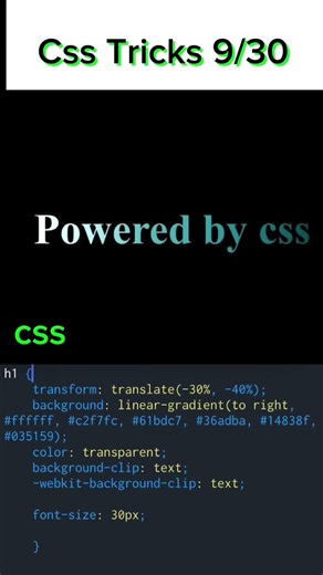 Css Tricks 9/30: Gradient Text in CSS