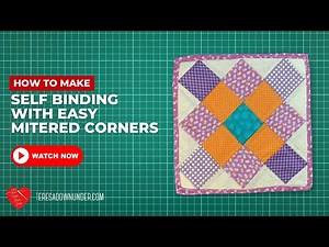 How to finish a quilt with self binding with easy mitered corner