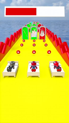 GTA V New Medic Run: Red Spidey vs Black Spidey vs New Spidey #animation #cartoon #fyp #videoviral #foryou #foryoupage