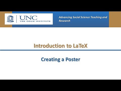 Introduction to LaTeX: Creating a Poster