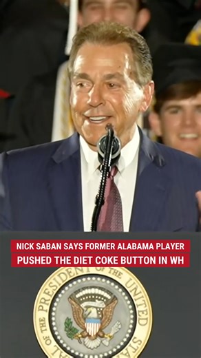342K views · 5K reactions | ‘PUSH IT’: Former Alabama Crimson Tide football coach Nick Saban jokes that his team was hesitant to press the Diet Coke button during their visit to the White House. | Fox News | Facebook