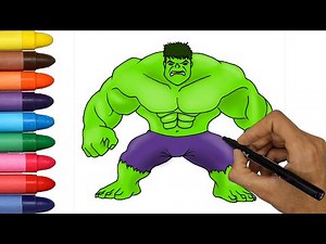 How to draw the character Hulk in Marvel