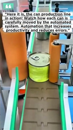 This is the process of labeling cans.