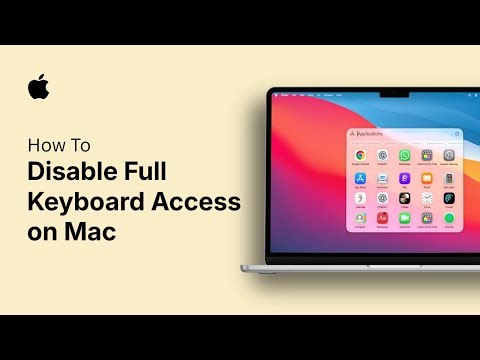How to Disable Full Keyboard Access on Mac